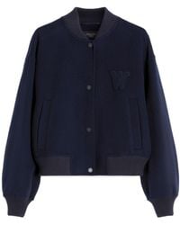 Weekend by Maxmara - Zelante Button-Up Bomber Jacket - Lyst