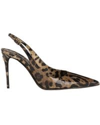Dolce & Gabbana - Leopard Pattern Exposed Heels - Lyst