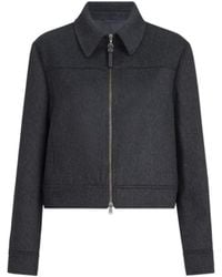 Brunello Cucinelli - Wool-Flannel Outerwear Jacket With Shiny Zipper-Pull - Lyst