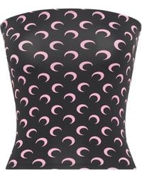 Marine Serre - Moon Printed Second Skin Tube Top - Lyst