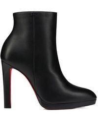 Christian Louboutin - Fannylove Booty 120 Calf-Leather Heeled Boots - Lyst
