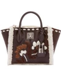 Ermanno Scervino - Floral-Embroidered Sheepskin Shoulder Bag - Lyst
