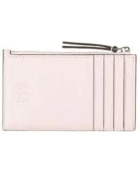 Tory Burch - Solid Color Leather Card Holder - Lyst
