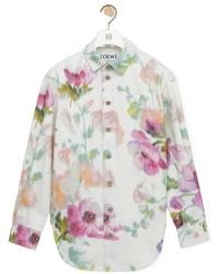 Loewe - Floral Printed Long-Sleeved Shirt - Lyst