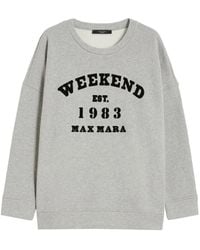Weekend by Maxmara - Gommoso Logo Flocked Crewneck Sweatshirt - Lyst