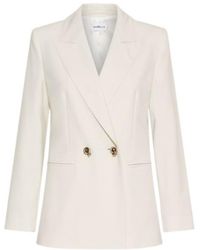 Marella - Double-Breasted Stretch Canvas Blazer - Lyst