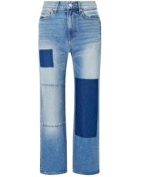 Veronica Beard - Dylan High-Rise Wide-Leg Patchwork Jeans - Lyst