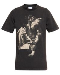 Off-White c/o Virgil Abloh - Washed T-Shirt With Logo Print - Lyst