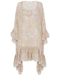 Chloé - Ruffled Long Robe Dress - Lyst