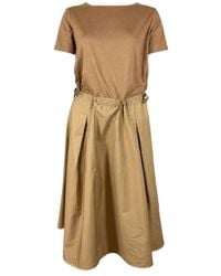Herno - Drawstring Pleated Midi Dress - Lyst