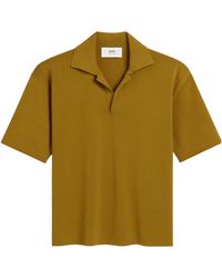 Ami Paris - Fine-Knit Polo Shirt - Lyst