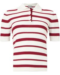 Max Mara - Collared Short-Sleeved Knit Sweater - Lyst