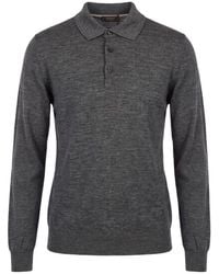 Peserico - Long-Sleeve Polo-Collar Sweater - Lyst