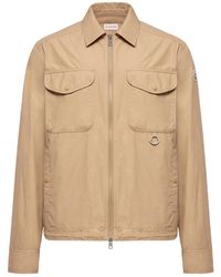 Moncler - Logo Patch Zipped Shirt Jacket - Lyst
