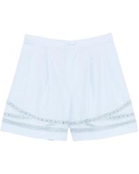 Ermanno Scervino - Lace-Trim Pleated Shorts - Lyst