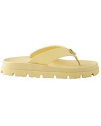 Prada - Rubber Thong Sandals - Lyst