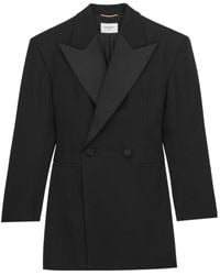 Saint Laurent - Double-Breasted Tuxedo Jacket - Lyst