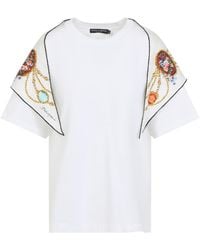 Dolce & Gabbana - Scarf Detail Printed T-Shirts - Lyst