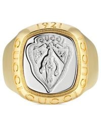 Gucci - Crest Signet Ring - Lyst