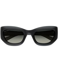 Gucci - グッチ アイウェア レクタンギュラー ロゴ サングラス - Lyst