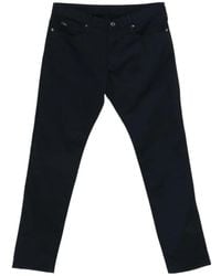 Emporio Armani - Logo-Plaque Trousers - Lyst
