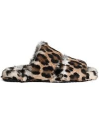 Dolce & Gabbana - Leopard Printed Slides - Lyst