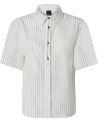Pinko - Multicolored Striped Short Sleeve Button-Up Shirt - Lyst