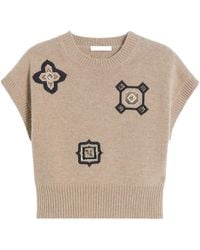 Max Mara - Mxmanfora Embellished Cropped Jumper - Lyst