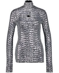 Rabanne - Rabanne Sequin Turtle-Neck Top - Lyst
