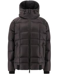 DSquared² - Logo Printed Zipped Padded Jacket - Lyst