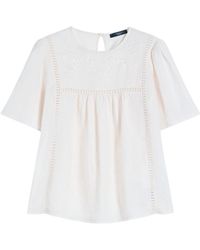 Weekend by Maxmara - Floral-Embroidered Panelled Top - Lyst