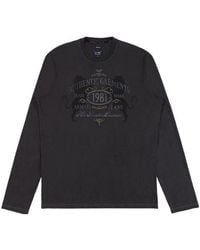Armani Jeans - Logo Long-Sleeved T-Shirt - Lyst
