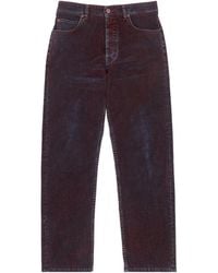 MM6 by Maison Margiela - Straight Leg Faded Jeans - Lyst