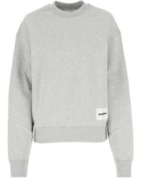 Jil Sander - Logo-Patch Straight Hem Sweatshirt - Lyst