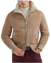 Brunello Cucinelli - Zip-Up Ribbed Hem Jacket - Lyst