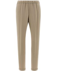 Alberto Biani - Elasticated Pleat Trousers - Lyst