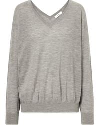 FRAME - The Crinkle V-Neck Sweater - Lyst