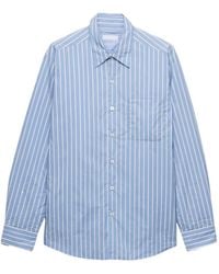 Prada - Striped Button-Up Shirt - Lyst