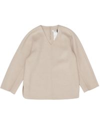 Max Mara - 'S V-Neck Long-Sleeved Blouse - Lyst