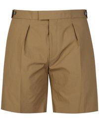 BOSS - Boss Button Detailed Pleated Shorts - Lyst