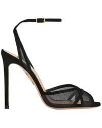 Aquazzura - Mesh Strappy Heeled Sandals - Lyst