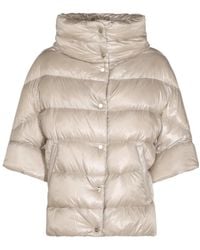 Herno - Puffer Cape-Style Down Coat - Lyst