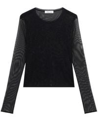 Blumarine - Rhinestone-Logo T-Shirt - Lyst
