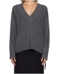 Loulou de Saison - Sage Lds V Neck Cashmere Sweater - Lyst