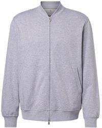 Brunello Cucinelli - Cotton-Blend Jersey Zip-Up Sweater - Lyst