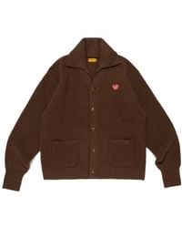 Human Made - Heart-Patch Wool Cardigan - Lyst