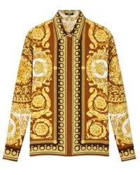 Versace - Pattern-Printed Long-Sleeved Shirt - Lyst