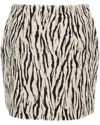 ROTATE BIRGER CHRISTENSEN - Printed Faux Fur Skirt - Lyst