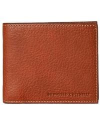 Brunello Cucinelli - Logo Embossed Bi-Fold Wallet - Lyst