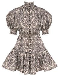 Zimmermann - Wylie Lantern Mini Dress - Lyst